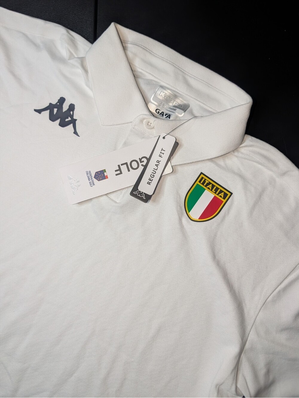 Kappa Italian Golf Federation Polo Performance XL NWT White